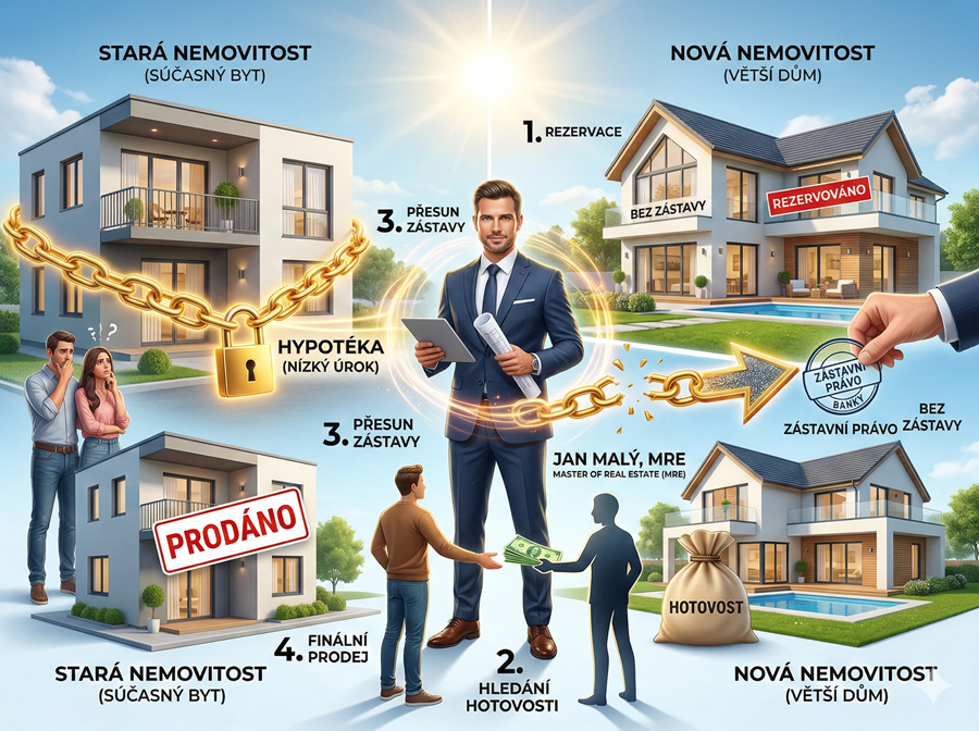 Jak prodat byt a koupit dům, aniž byste přišli o svou starou hypotéku?